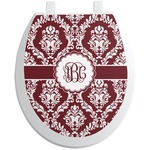 Maroon & White Toilet Seat Decal (Personalized)