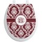 Maroon & White Toilet Seat Decal (Personalized)