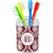 Maroon & White Toothbrush Holder (Personalized)