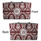 Maroon & White Tote w/Black Handles - Front & Back Views