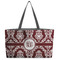 Maroon & White Tote w/Black Handles - Front View