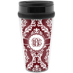 Maroon & White Acrylic Travel Mug without Handle (Personalized)