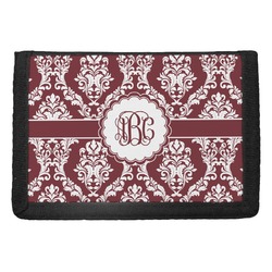 Maroon & White Trifold Wallet (Personalized)