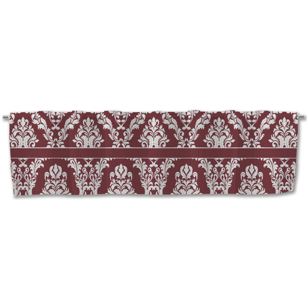 Maroon & White Valance - Front