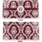 Maroon & White Vinyl Check Book Cover - Front and Back