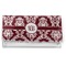 Maroon & White Vinyl Check Book Cover - Front