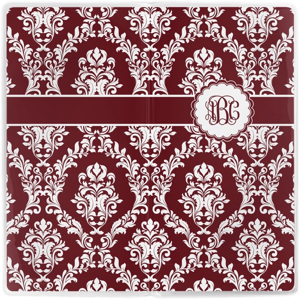 Maroon & White Vinyl Document Wallet - Apvl