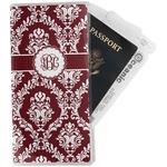 Maroon & White Travel Document Holder