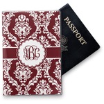Maroon & White Vinyl Passport Holder (Personalized)