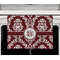 Maroon & White Waffle Weave Towel - Full Color Print - Lifestyle2 Image