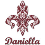 Maroon & White Graphic Decal - XLarge (Personalized)