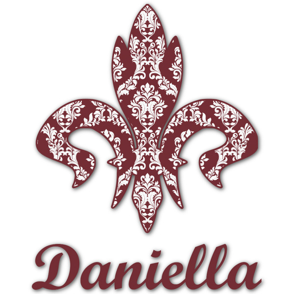 Custom Maroon & White Graphic Decal - Large (Personalized)
