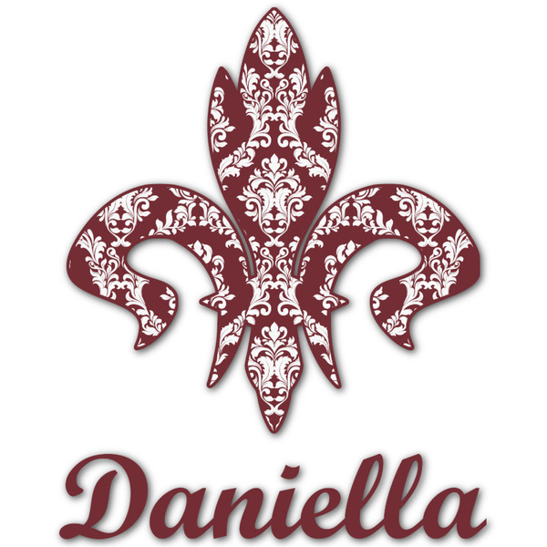 Custom Maroon & White Graphic Decal - Medium (Personalized)