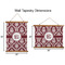 Maroon & White Wall Hanging Tapestries - Parent/Sizing