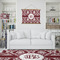 Maroon & White Wall Hanging Tapestry - IN CONTEXT