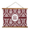 Maroon & White Wall Hanging Tapestry - Wide (Personalized)