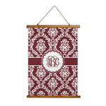 Maroon & White Wall Hanging Tapestry - Tall (Personalized)