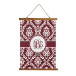 Maroon & White Wall Hanging Tapestry - Tall (Personalized)
