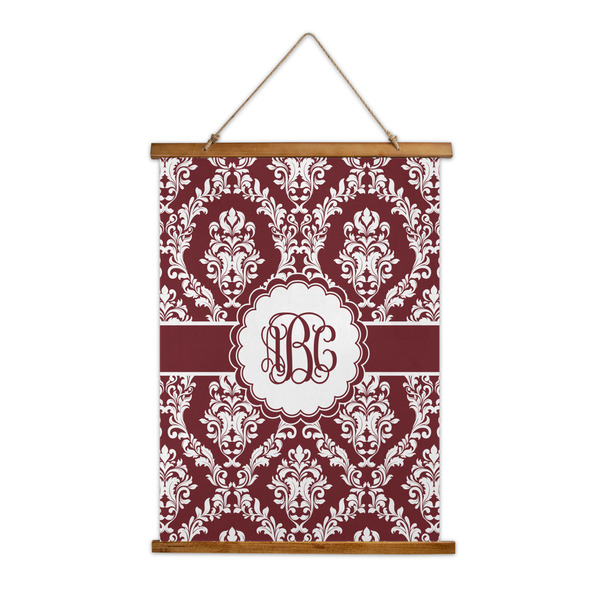 Custom Maroon & White Wall Hanging Tapestry (Personalized)