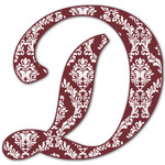 Maroon & White Letter Decal - Custom Sizes (Personalized)