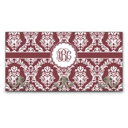 Maroon & White Wall Mounted Coat Rack (Personalized)