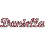 Maroon & White Name/Text Decal - Large (Personalized)