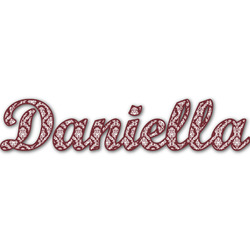 Maroon & White Name/Text Decal - Custom Sizes (Personalized)