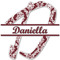 Maroon & White Wall Name & Initial Decal