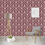 Maroon & White Wallpaper & Surface Covering