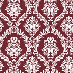 Maroon & White Wallpaper & Surface Covering (Water Activated 24"x 24" Sample)