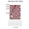 Maroon & White Washable Indoor Area Rugs - Size Chart