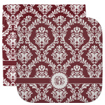 Maroon & White Facecloth / Wash Cloth (Personalized)