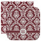 Maroon & White Washcloth / Face Towels