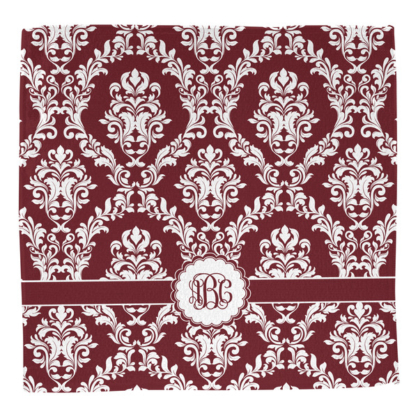 Maroon & White Washcloth - Front - No Soap