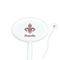 Maroon & White Oval Plastic Stir Sticks (Personalized)