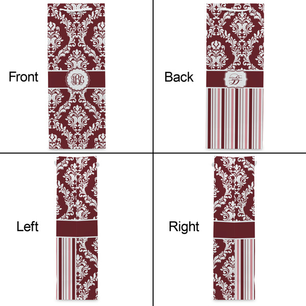 Maroon & White Wine Gift Bag - Matte - Approval