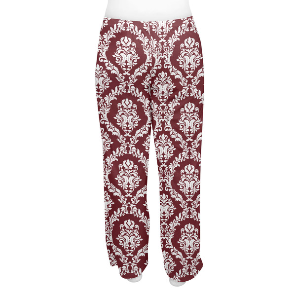 Maroon & White Women's Pj on model - Back