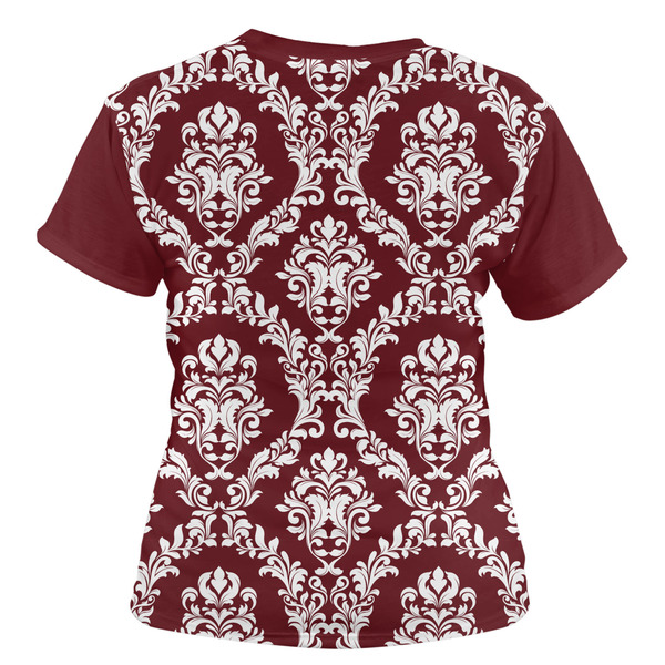 Maroon & White Women's T-shirt Back