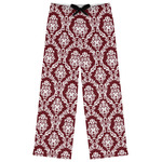Maroon & White Womens Pajama Pants - XS