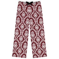 Maroon & White Womens Pajama Pants - XL