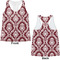 Maroon & White Womens Racerback Tank Tops - Medium - Front and Back
