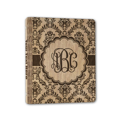 Maroon & White Wood 3-Ring Binder - 1" Half-Letter Size (Personalized)