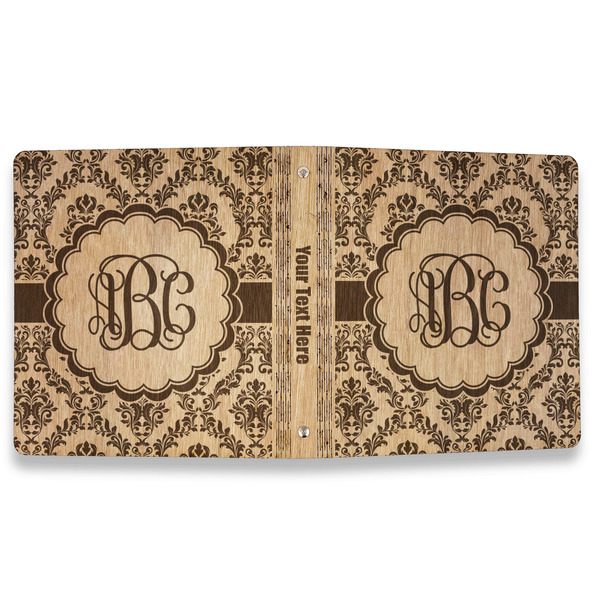 Maroon & White Wood 3-Ring Binders - 1" Letter - Approval