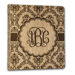 Maroon & White Wood 3-Ring Binder - 1" Letter Size (Personalized)