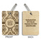 Maroon & White Wood Luggage Tags - Rectangle - Approval