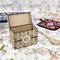 Maroon & White Wood Recipe Boxes - Lifestyle