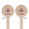 Maroon & White Wooden 6" Stir Stick - Round - Double Sided - Front & Back