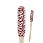 Maroon & White Paddle Wooden Food Picks - Single Sided (Personalized)