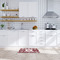 Maroon & White Woven Floor Mat - LIFESTYLE (kitchen)