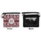 Maroon & White Wristlet ID Cases - Front & Back